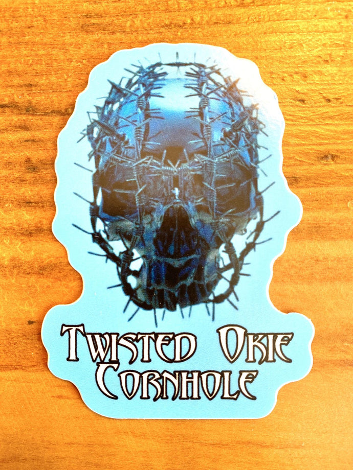Twisted Okie Cornhole Sticker - Oklahoma