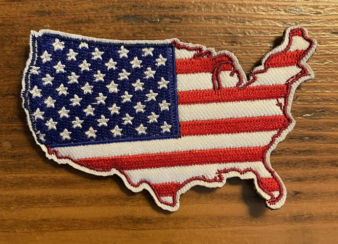 USA Flag Map Stars and Stripes